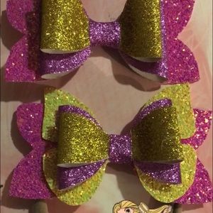 Baby headband big sister rapunzel bow